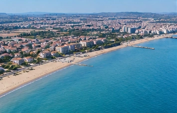 Vista aérea de la costa de Valencia